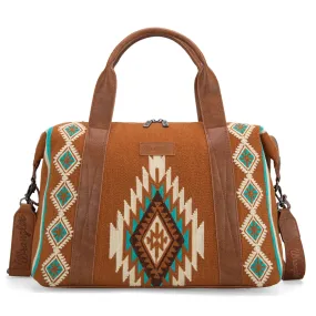 Wrangler Brown Southwestern Print Duffle Bag - WG174-5110BR