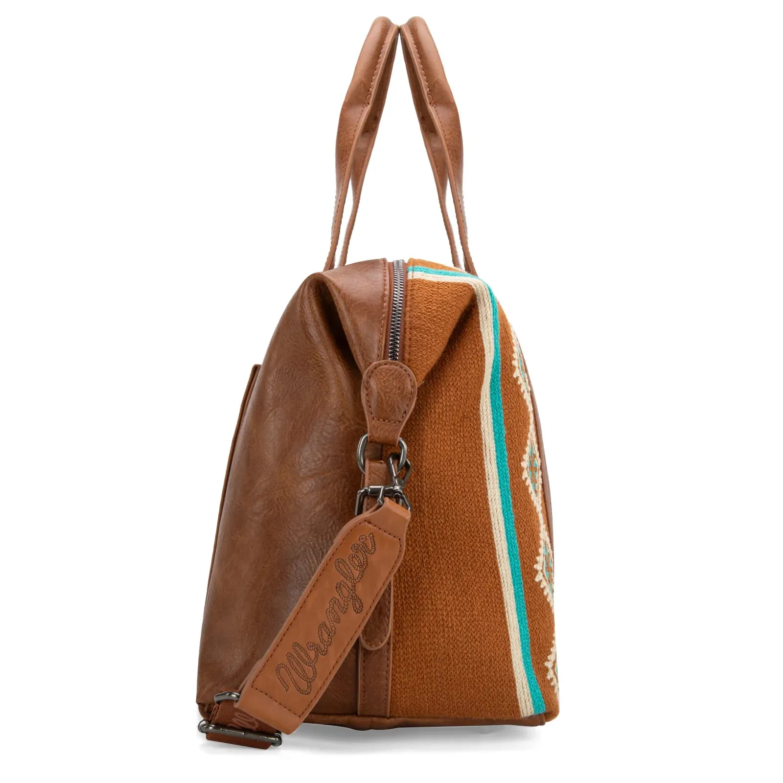 Wrangler Brown Southwestern Print Duffle Bag - WG174-5110BR